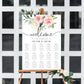 Printable Wedding Seating Chart, Editable Wedding Table Plan, Blush Floral Seating Chart Template, Seating Plan Poster, Darcy