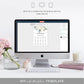 Darcy Floral White | Printable Seating Chart - Black Bow Studio