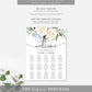 Darcy Floral White | Printable Seating Chart - Black Bow Studio