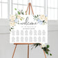 Darcy Floral White | Printable Seating Chart - Black Bow Studio