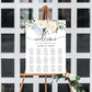 Darcy Floral White | Printable Seating Chart - Black Bow Studio