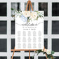 Darcy Floral White | Printable Seating Chart - Black Bow Studio