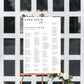 Leyton Script White | Printable Find Your Seat Seating Chart - Alphabetical