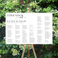 Leyton Script White | Printable Find Your Seat Seating Chart - Alphabetical