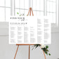 Leyton Script White | Printable Find Your Seat Seating Chart - Alphabetical