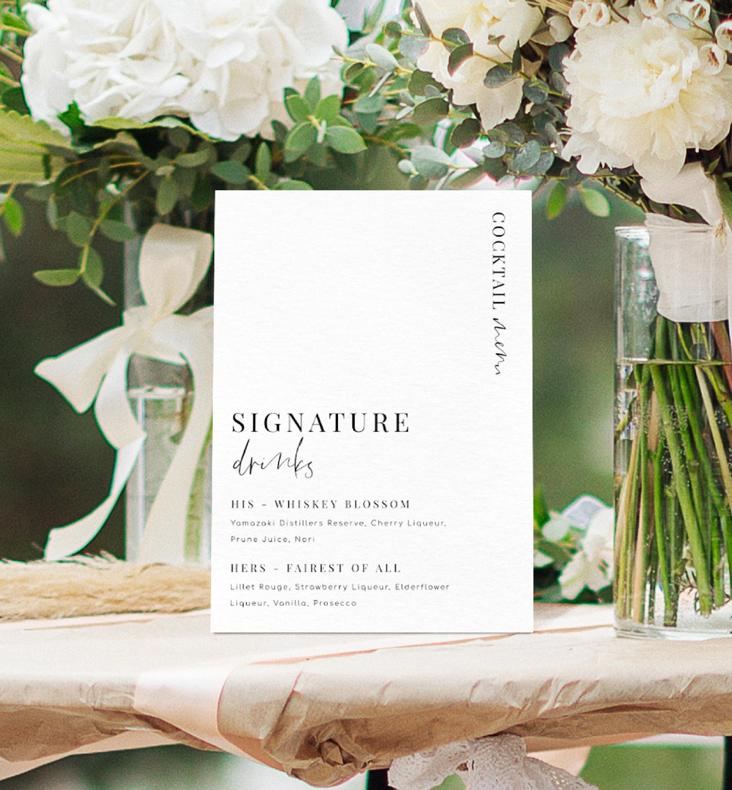 Estelle White | Printable Signature Drinks Sign Template