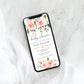 Darcy Floral Pink | Smartphone Baby Shower Invitation