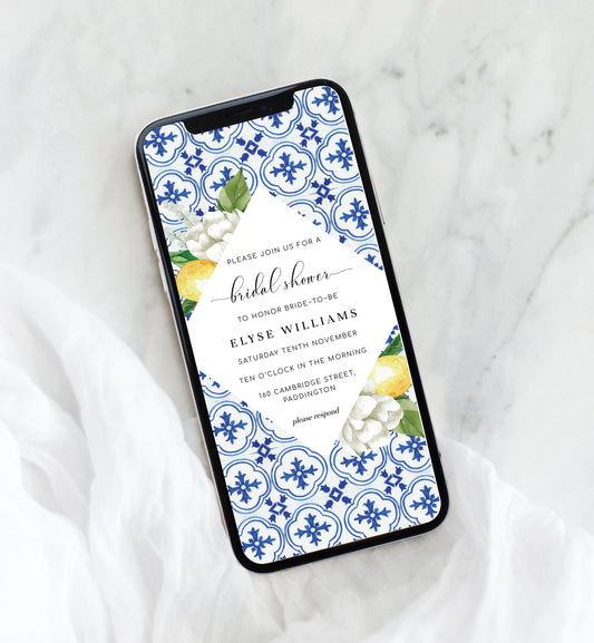 The Med Lemons | Smartphone Bridal Shower Invitation