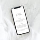 Gigi Script White | Smartphone Wedding Invitation