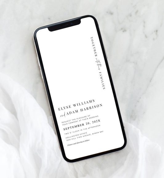 Estelle White | Smartphone Wedding Invitation Template