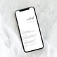 Lucas Script White | Smartphone Itinerary