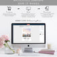 Leyton Script White | Printable Photo Table Numbers Template