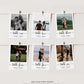 Leyton Script White | Printable Photo Table Numbers Template
