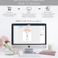 Darcy Floral Pink | Printable Table Numbers Template