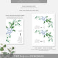 Ferras Blossom Blue | Printable Table Numbers
