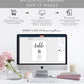 Leyton Script White | Printable Table Numbers Template