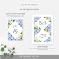 The Med Lemons | Printable Table Numbers - Black Bow Studio