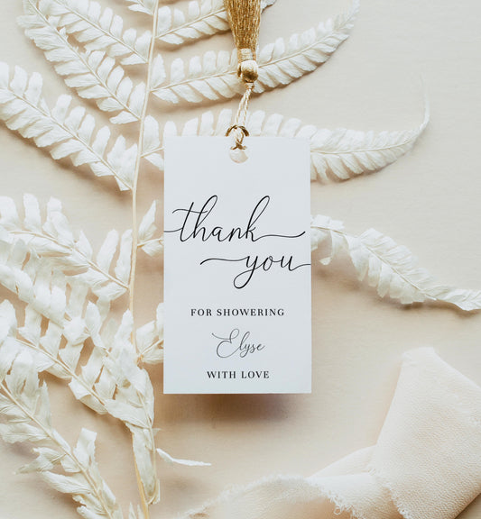 Quinn White | Printable Thank You Favour Tags