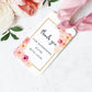 Abbieville Floral White | Printable Favour Tag Template - Black Bow Studio