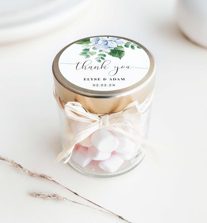 Ferras Blossom Blue | Printable Thank You Favour Tags Template