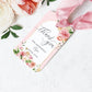 Quinn Floral Pink | Printable Favour Tags