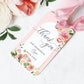 Quinn Floral Pink | Printable Favour Tags