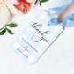 Printable Thank You Favor Tag Template, Blue Gingham BBQ Baby Shower Favor Tag, Baby Boy Blue Gingham, Storybook Baby Shower, Sticker label, Spring Summer Baby Shower