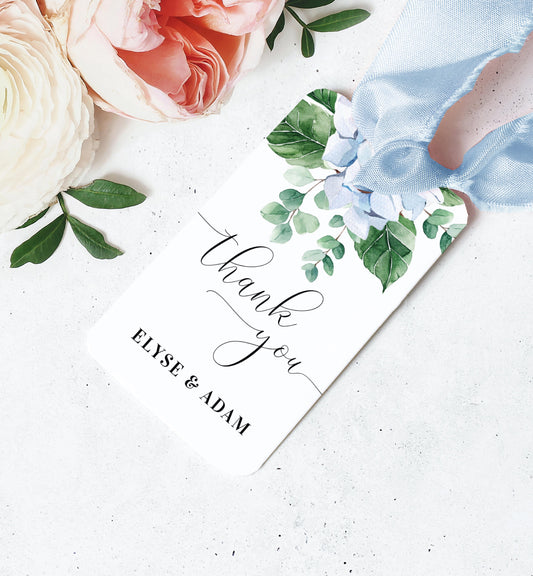 Ferras Blossom Blue | Printable Thank You Favour Tags - Black Bow Studio