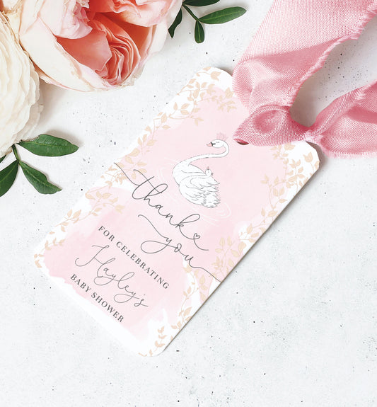 Odette Pink | Printable Thank You Favour Tag Template