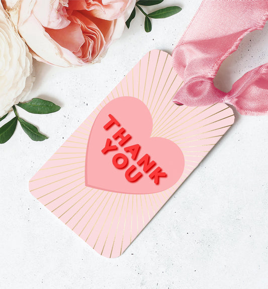 Sunray Pink Gold | Printable Thank You Valentine Favour Tags