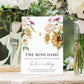 Mews Floral White | Printable The Ring Game Sign Template