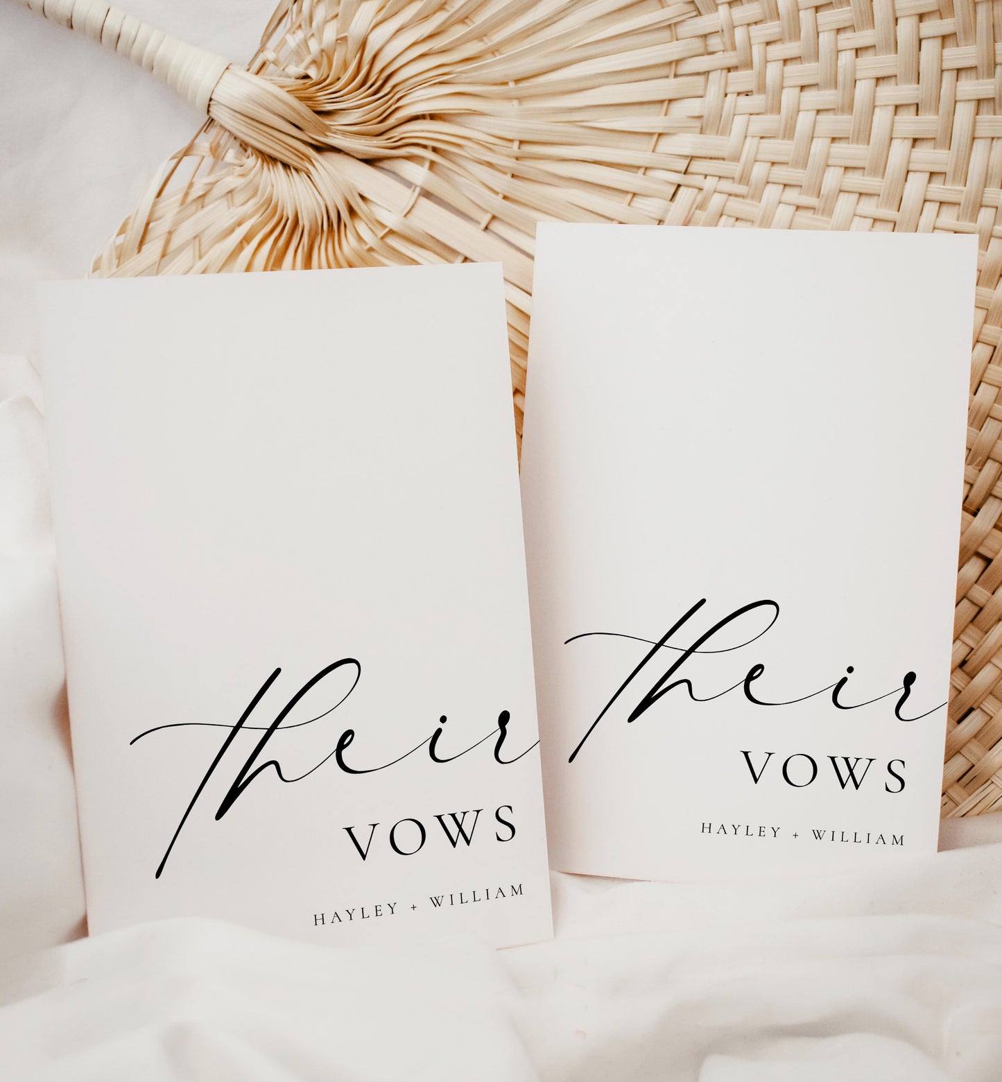 Ellesmere White | Printable Wedding Their Vows Book Template