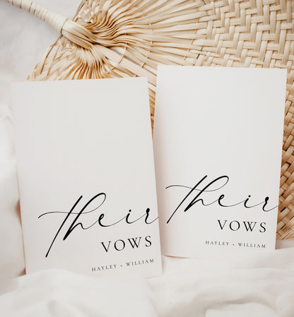 Ellesmere White | Printable Wedding Their Vows Book Template