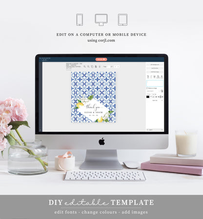 The Med Lemons | Printable Favour Treat Bag Topper Template
