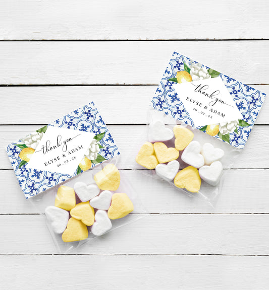 The Med Lemons | Printable Favour Treat Bag Topper Template