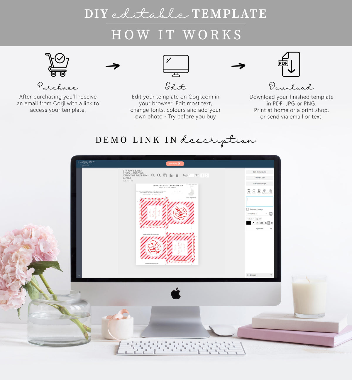 Bow Box Template Printable Box Template Bow