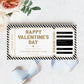 Stripe Black Gold | Printable Valentine's Concert Custom Gift Voucher Template