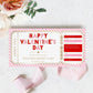 Stripe Pink Gold | Printable Valentine's Concert Custom Gift Voucher Template