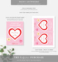Convo Hearts Pink | Printable Sweetheart Valentine Cookie Card Templat ...