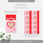 Convo Hearts Red Pink | Printable Sweetheart Valentine Tag Template
