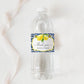 Positano Lemons | Printable Water Bottle Thank You Label Template