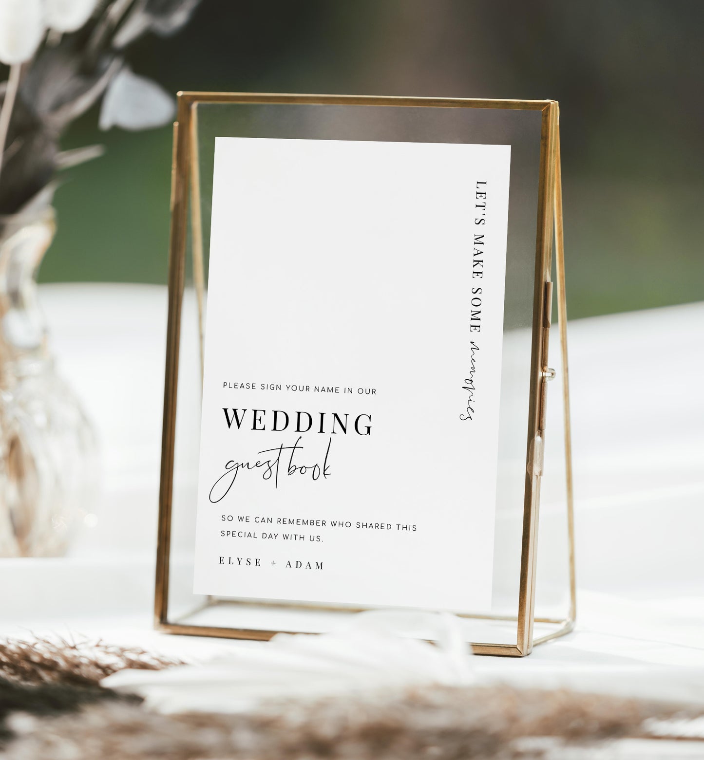 Estelle White | Printable Wedding Guest Book Sign Template