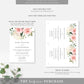 Darcy Floral Pink | Printable Wedding Invitation Suite - Black Bow Studio