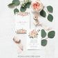 Cambridge Floral Multi | Printable Wedding Invitation Suite Template - Black Bow Studio