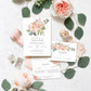 Cambridge Floral Multi | Printable Wedding Invitation Suite Template - Black Bow Studio