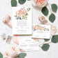 Cambridge Floral Multi | Printable Wedding Invitation Suite Template - Black Bow Studio