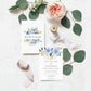 Darcy Floral Blue | Printable Wedding Invitation Suite Template - Black Bow Studio