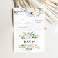 Darcy Floral White | Printable Wedding Invitation Suite - Black Bow Studio