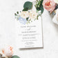 Darcy Floral White | Printable Wedding Invitation Suite - Black Bow Studio
