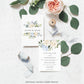 Darcy Floral White | Printable Wedding Invitation Suite - Black Bow Studio